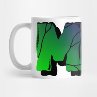 M logo with gradient color Mug